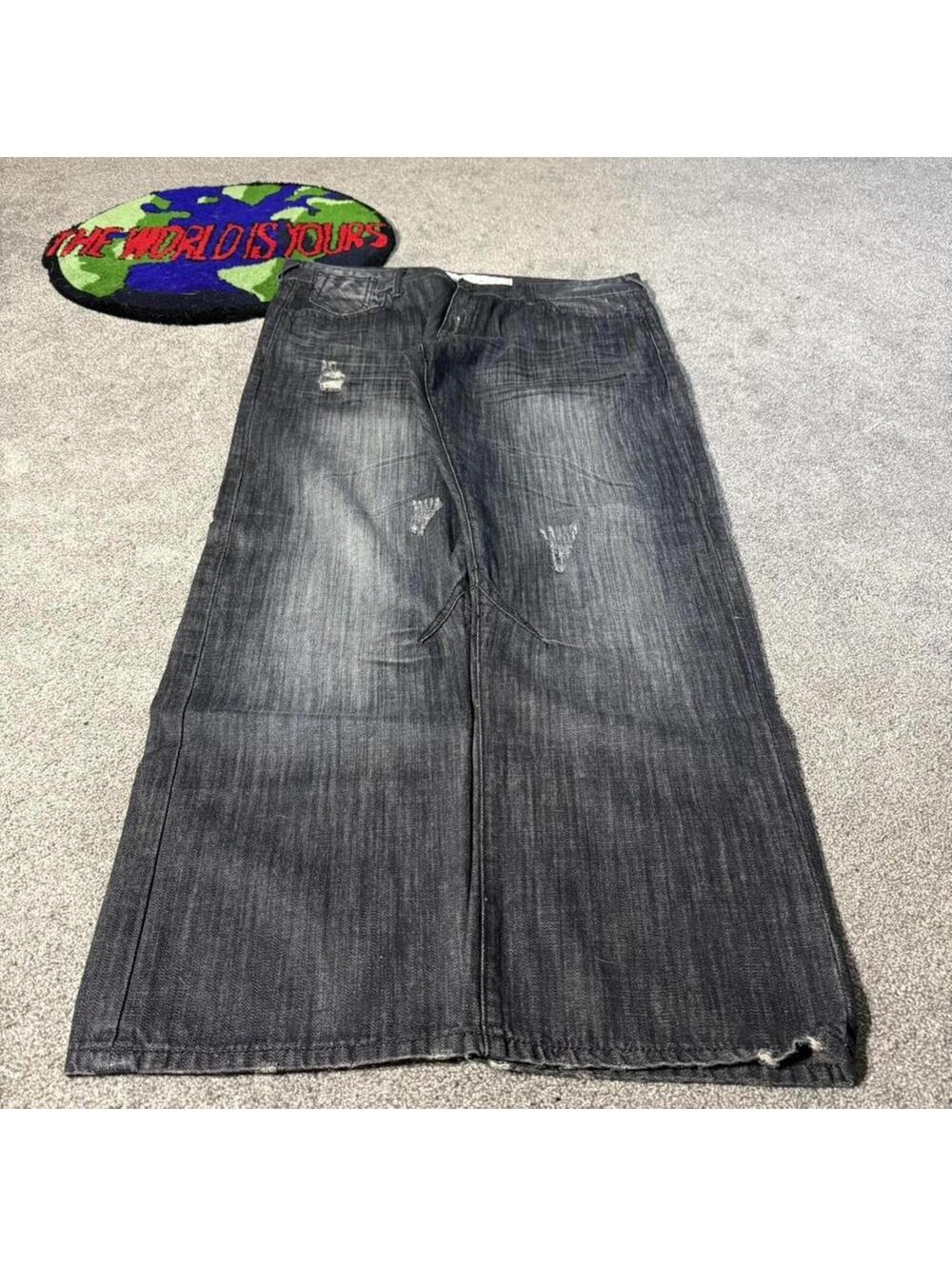 vintage y2k relaxed fit jeans grunge 2000’s akoo denim